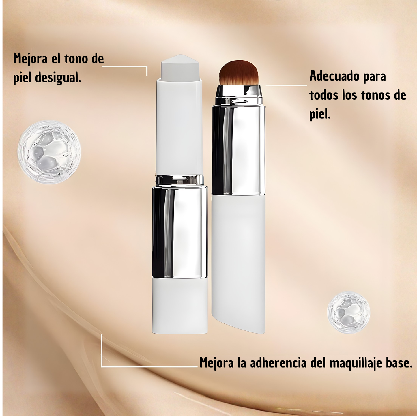 Base de maquillaje y corrector en barra