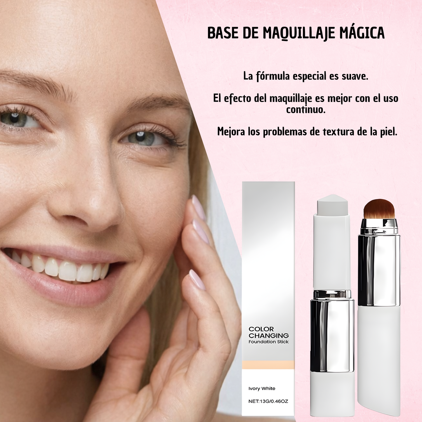 Base de maquillaje y corrector en barra